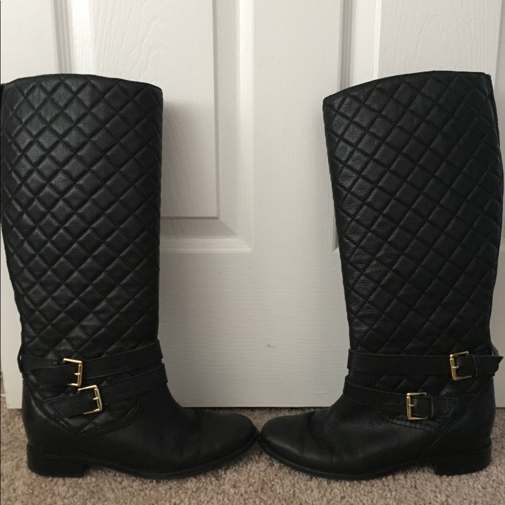 Kate Spade “Sutton” Quilted Knee High Boot
